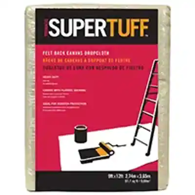 SUPERTUFF 9 X 12 FT FELT-BACK CANVAS DROPCLOTH (FB1) RED - Arlington Coal & Lumber