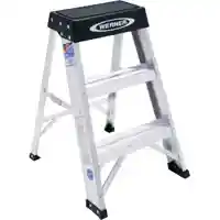 Main 1 - WERNER 2 FT. ALUM STEP LADDER TYPE-1A  300 LB (MODEL 150-B) - Arlington Coal & Lumber