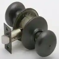 Main 1 - SCHLAGE F40PLY716 PRIVACY PLYMOUTH KNOB AGED BRONZE ** BOXED ** - Arlington Coal & Lumber