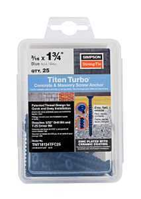 SIMPSON 3/16 X 1-3/4 FLAT TITEN TURBO 25 TUB (TNT18134TFC25) - Arlington Coal & Lumber