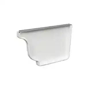 Main 2 - L&R WHITE ALUMINUM K-GUTTER LEFT END CAP (366200) - Arlington Coal & Lumber