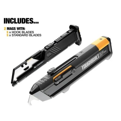 Main 2 - TOUGHBUILT RELOAD UTILITY KNIFE + 2 BLADE MAGS (TB-H4S2-03-6BES) - Arlington Coal & Lumber