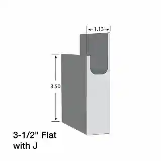Main 1 - KLEER PVC 1-1/8" X 3-1/2" X 16'  FLAT CASING WITH J-CHANNEL #7968C16 (4/PK) - Arlington Coal & Lumber