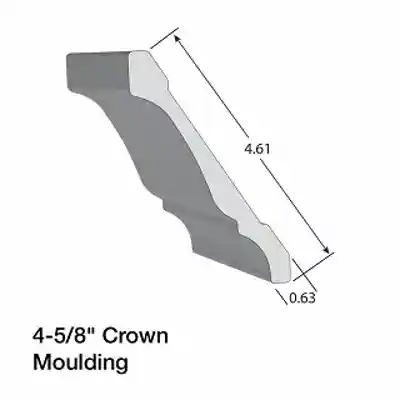 KLEER PVC 4-5/8" CROWN 5/8" X 4-5/8" X 16' (8013) #5047 (6/PK) - Arlington Coal & Lumber