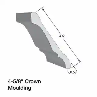Main 1 - KLEER PVC 4-5/8" CROWN 5/8" X 4-5/8" X 16' (8013) #5047 (6/PK) - Arlington Coal & Lumber