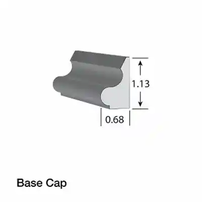 KLEER PVC BASE CAP 11/16" X 1-1/8" X 16' (8453) #5164 (20/PK) - Arlington Coal & Lumber