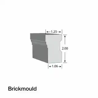 Main 1 - KLEER PVC BRICK MOULDING 1-1/4" X 2" X 17' (908) #5180P17 (6/PK) - Arlington Coal & Lumber