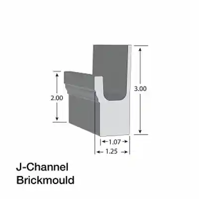 KLEER PVC J-CHANNEL BRICK MOULD 1-1/4" X 2" X 17' #5657P17 (6/PK) - Arlington Coal & Lumber