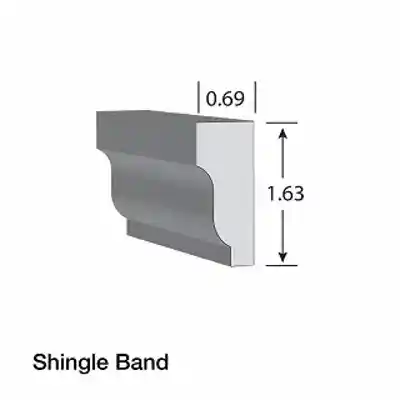 KLEER PVC SHINGLE MOULD 11/16" X 1-5/8" X 16' #5210 (10/PK) - Arlington Coal & Lumber