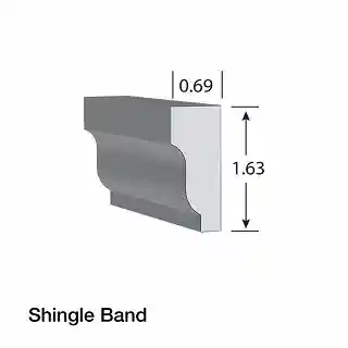 Main 1 - KLEER PVC SHINGLE MOULD 11/16" X 1-5/8" X 16' #5210 (10/PK) - Arlington Coal & Lumber