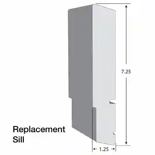 Main 1 - KLEER PVC REPLACEMENT SILL 7-1/4" X 1-1/4" X 10' #960810SILL (2/PK) - Arlington Coal & Lumber