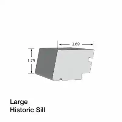 KLEER PVC HISTORICAL SILL #1 1-3/4" X 2-11/16" X 16' #7435 LARGE (4/PK) - Arlington Coal & Lumber