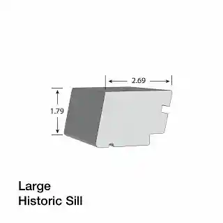 Main 1 - KLEER PVC HISTORICAL SILL #1 1-3/4" X 2-11/16" X 16' #7435 LARGE (4/PK) - Arlington Coal & Lumber