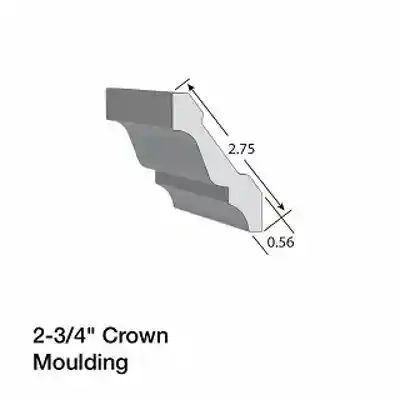 KLEER PVC 2-3/4" CROWN 9/16" X 2-3/4" X 16' (8010) #5063 (10/PK) - Arlington Coal & Lumber
