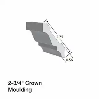 Main 1 - KLEER PVC 2-3/4" CROWN 9/16" X 2-3/4" X 16' (8010) #5063 (10/PK) - Arlington Coal & Lumber