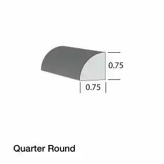 Main 1 - KLEER PVC QUARTER ROUND 3/4" X 3/4" X 16' (8065) #5234 (20/PK) - Arlington Coal & Lumber