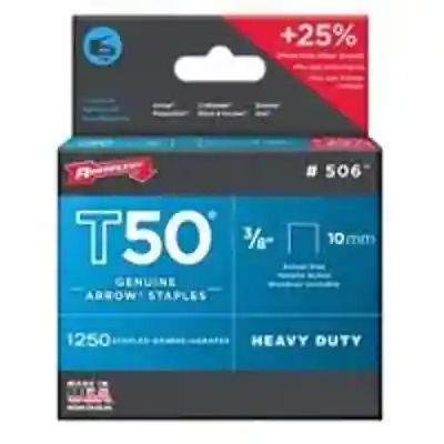 ARROW 3/8" T50 STAPLE 1250PK (#506) - Arlington Coal & Lumber