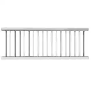 Main 2 - TREX TRANSCEND WHITE HORIZONTAL 8'' X 36" RAIL KIT (TOP & BTM RAIL, HARDWARE, ADJ. FOOTBLOCK, BALS) - Arlington Coal & Lumber