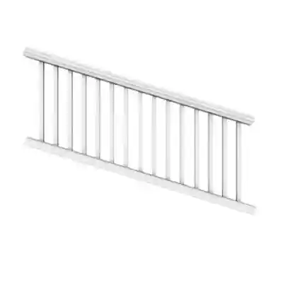 TREX TRANSCEND WHITE STAIR 8' X 36" RAIL KIT (TOP & BTM RAIL, HARDWARE, ADJ. FOOTBLOCK, BALS) - Arlington Coal & Lumber