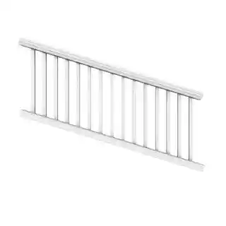 Main 2 - TREX TRANSCEND WHITE STAIR 8' X 36" RAIL KIT (TOP & BTM RAIL, HARDWARE, ADJ. FOOTBLOCK, BALS) - Arlington Coal & Lumber