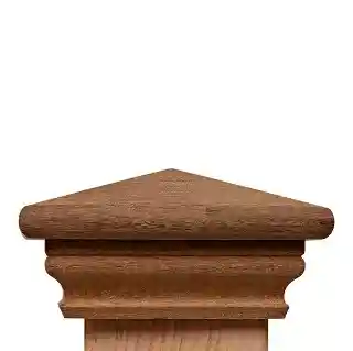 Main 1 - 4 X 4 MAHOGANY 'FEDERAL SERIES' SLIP-OVER POST CAP (3-1/2" NOMINAL) - Arlington Coal & Lumber