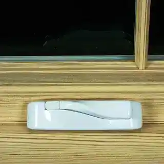 Main 1 - MATHEWS BROTHERS PART #11313 HANDLE & COVER, RIGHT HAND WHITE (Gold Worm) - Arlington Coal & Lumber