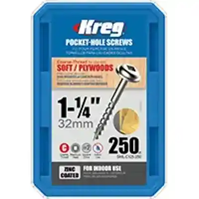 KREG #8 X 1-1/4"  COARSE WASHER HEAD 250 CT (SML-C125-250) - Arlington Coal & Lumber