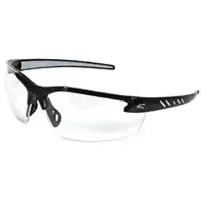(DZ111-G2) ZORGE BLACK W/CLEAR LENS EDGE SAFETY GLASSES  - Arlington Coal & Lumber
