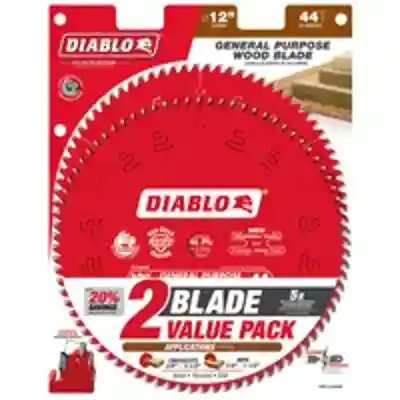 DIABLO 12" X 44TH GENERAL PURPOSE SAW BLADE **VALUE PACK** (D124444VP) - Arlington Coal & Lumber