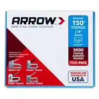 Main 2 - ARROW 1/4" T50 STAPLE PRO PACK 5000 CT (#504IP)  - Arlington Coal & Lumber