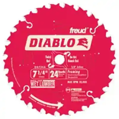 DIABLO 7-1/4" X 24TH FRAMING SAW BLADE (D0724A) - Arlington Coal & Lumber