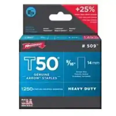 ARROW 9/16" T50 STAPLE 1250PK (#509) - Arlington Coal & Lumber