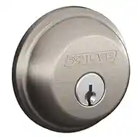 Main 1 - SCHLAGE B60NV619 SINGLE CYLINDER DEADBOLT SATIN NICKEL ** VISUAL PACK ** - Arlington Coal & Lumber
