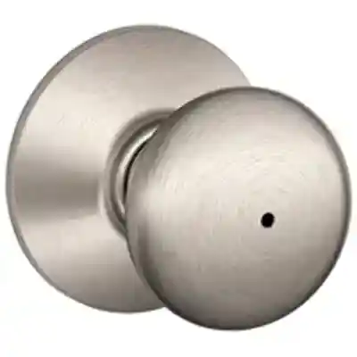 SCHLAGE F40VPLY619 PRIVACY PLYMOUTH KNOB SATIN NICKEL ** VISUAL PACK ** - Arlington Coal & Lumber