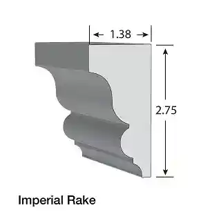 Main 1 - KLEER PVC IMPERIAL RAKE 1-3/8" X 2-3/4" X 16' #7962C16 (8/PK) - Arlington Coal & Lumber