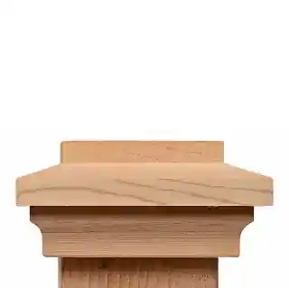 Main 1 - 4 X 4 WESTERN RED CEDAR FLAT POST CAP - NANTUCKET SERIES - Arlington Coal & Lumber