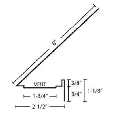L&R VENTED MILL FINISH DRIP EDGE 10 FT.  **ACL WHITE** - Arlington Coal & Lumber