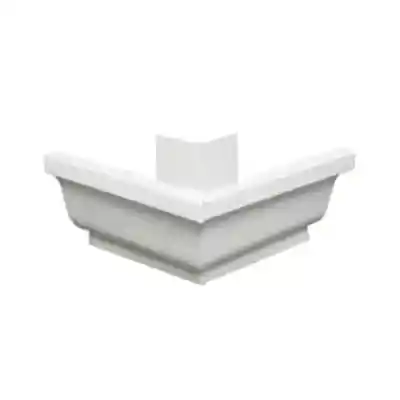 L&R WHITE ALUMINUM GUTTER OUTSIDE MITRE SECTION - Arlington Coal & Lumber