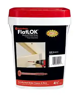 Main 2 - BUCKET (250) 4" FLATLOK ENGINEERED WOOD FASTENER - Arlington Coal & Lumber