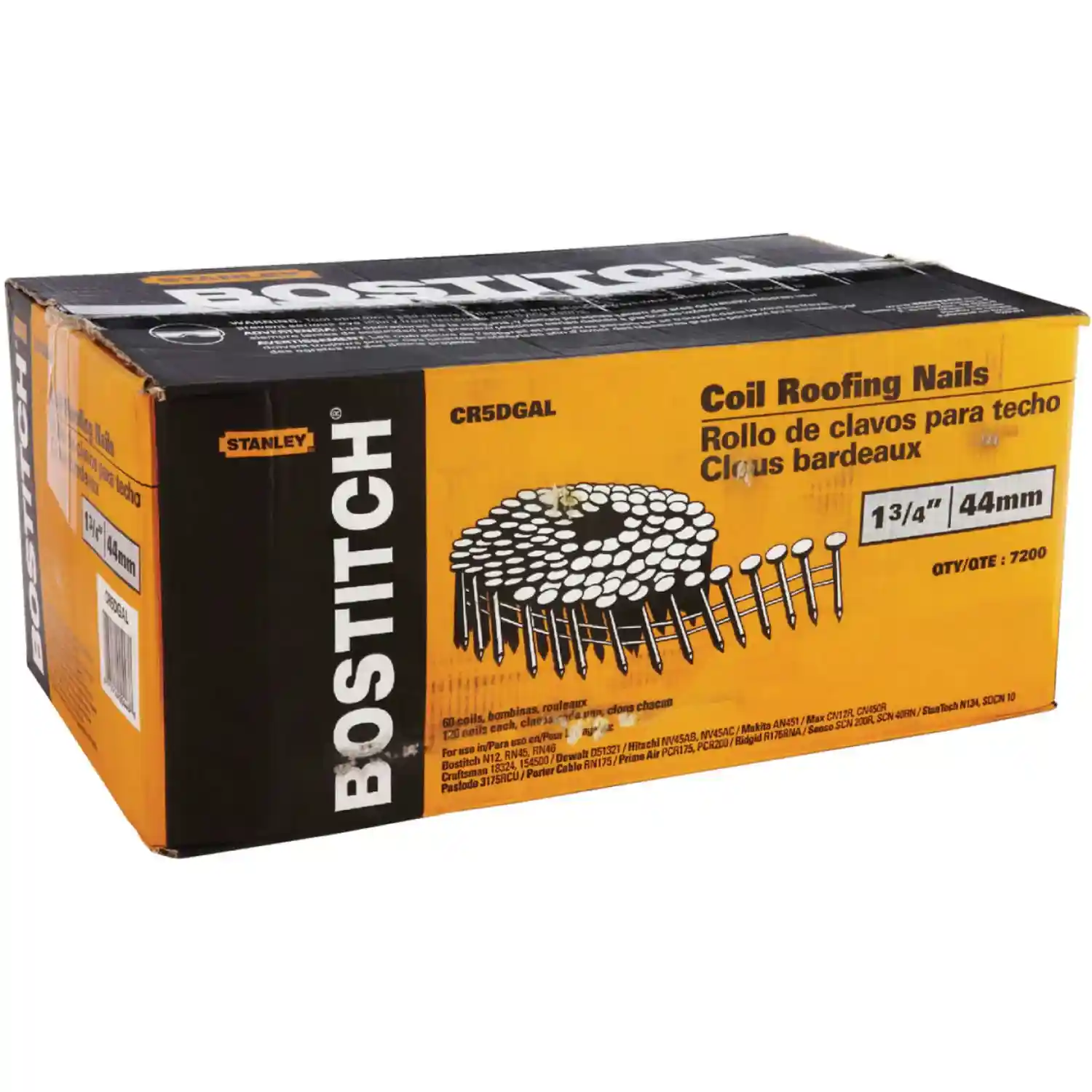 Main 1 - BOSTITCH 1-3/4" GALV. COIL ROOF NAIL CR5DGAL (7.2M BOX) ** AUTHENTIC BOSTITCH ** - Arlington Coal & Lumber