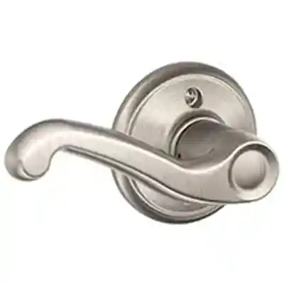 SCHLAGE F170VFLA619LH DUMY FLAIR LEVER SATIN NICKEL  ** VISUAL PACK ** - Arlington Coal & Lumber