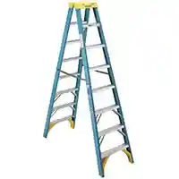 Main 1 - WERNER T-6008 8 FT. TYPE-1 (250#) TWIN SIDED FIBERGLASS STEP LADDER (BLUE) - Arlington Coal & Lumber