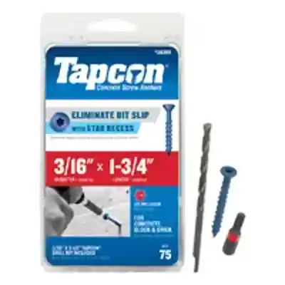 TAPCON 3/16 X 1-3/4" P/HEAD MASONRY SCREW 75 PK (#24355) - Arlington Coal & Lumber