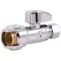 Main 2 - SHARKBITE STOP VALVE, 1/2 X 3/8 IN COMPRESSION, BRASS, CHROME (23037-0000LF) - Arlington Coal & Lumber
