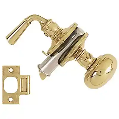 DOOR LATCH KNOB/LEVER POL BR - Arlington Coal & Lumber