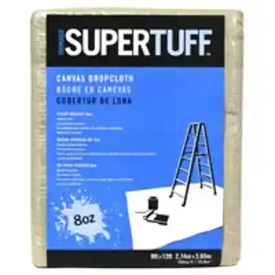 SUPERTUFF 9 X 12 FT 8 OZ HEAVY DUTY CANVAS DROPCLOTH (58901) BLUE - Arlington Coal & Lumber