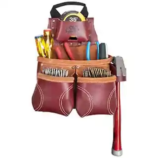 Main 2 - CLC 10 POCKET "SIGNATURE ELITE" PRO FRAMER LEATHER NAIL & TOOL BAG  - Arlington Coal & Lumber