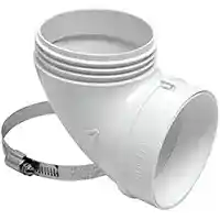 Main 2 - ELBOW VENT KIT 90DEG WHT - Arlington Coal & Lumber