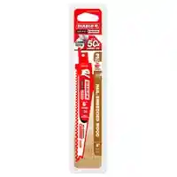 Main 2 - DIABLO DS0606CWS3 RECIPROCATING SAW BLADE, 6/9 TPI, 6 IN L, CARBIDE, RED - Arlington Coal & Lumber