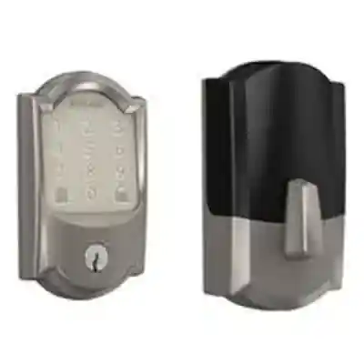 SCHLAGE BE489CAM619 ENCODE DEADBOLT WIFI SATIN NICKEL - Arlington Coal & Lumber